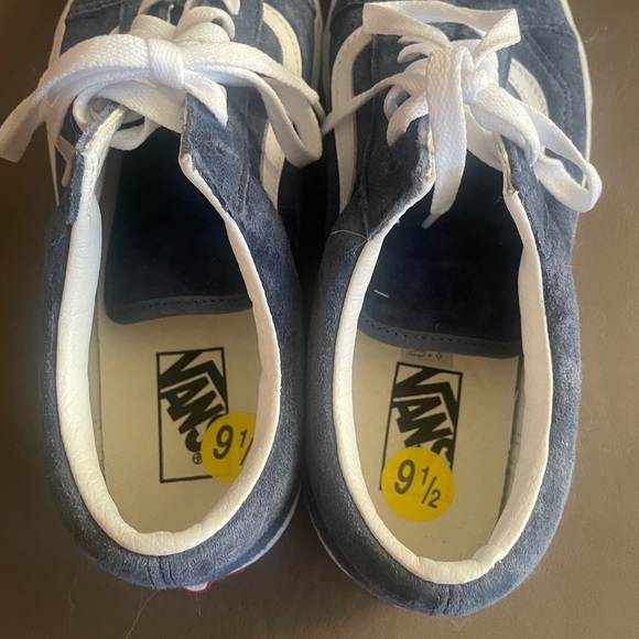 Men's Blue Suede Vans - Picture 5 of 6
